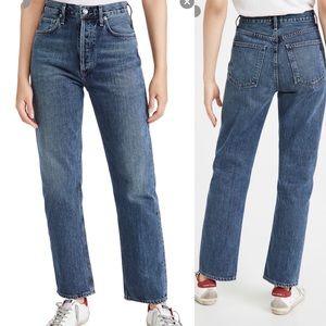 Agolde 90’s pinch waist straight leg high rise jeans